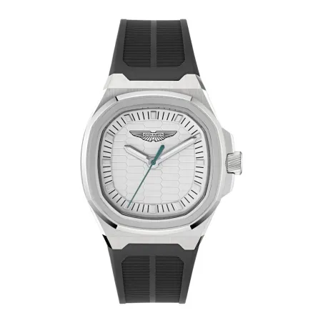 Reloj Aston Martin Plateado y Verde Analógico Hombre MTIG1F502