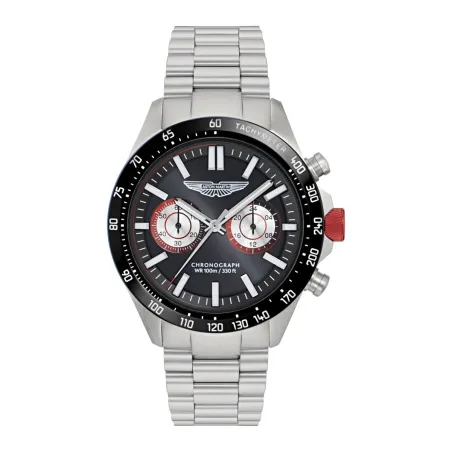 Reloj Aston Martin Plateado y Negro Cronógrafo Hombre MTIS1F501