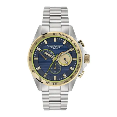 Reloj Aston Martin Fórmula 1 Plateado y Azul Multifunción Hombre MTRH1F505