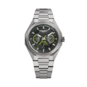 Reloj Aston Martin Fórmula 1 Plateado y Negro Multifunción Hombre MTRI1F505