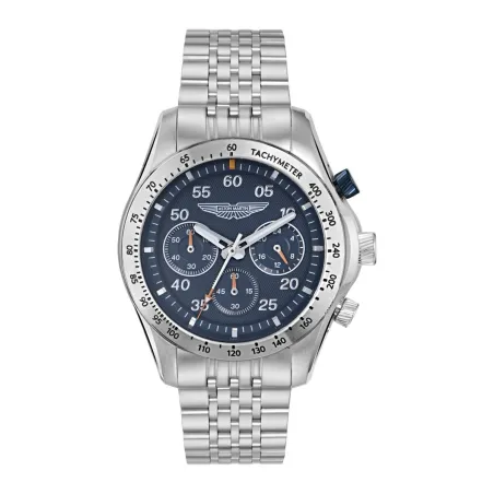 Reloj Aston Martin Fórmula 1 Plateado y Azul Cronógrafo Hombre MTRS1F503