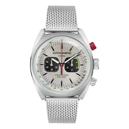 Reloj Aston Martin Timeless Plateado Cronógrafo Hombre MTTS2F501