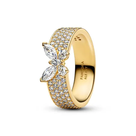 Anillo Pandora Mariposa Ancho Baño Oro 164270C01