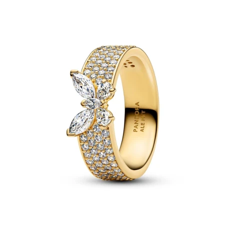 Anillo Pandora Mariposa Ancho Baño Oro 164270C01