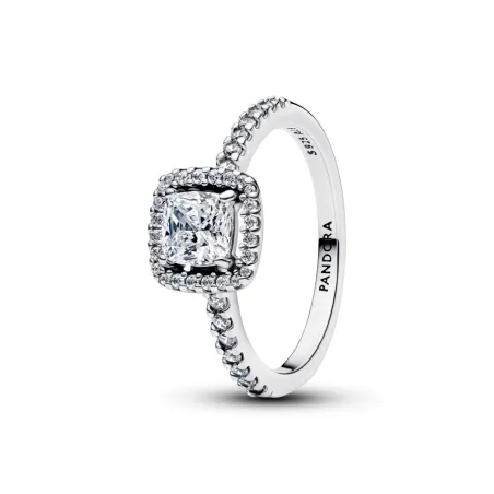 Anillo Pandora Halo Cuadrado Brillante 193555C02