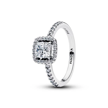 Anillo Pandora Halo Cuadrado Brillante 193555C02