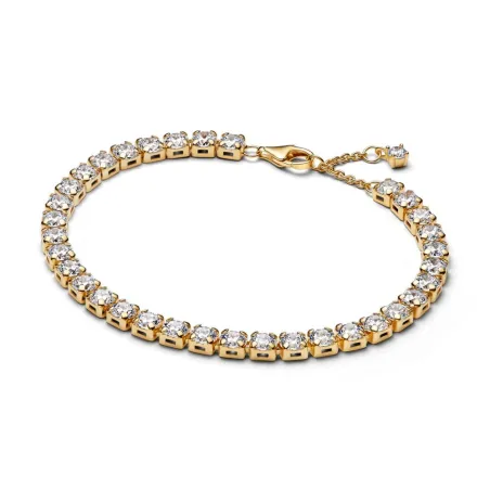 Pulsera Pandora Ancha Brillante Baño Oro 563539C01