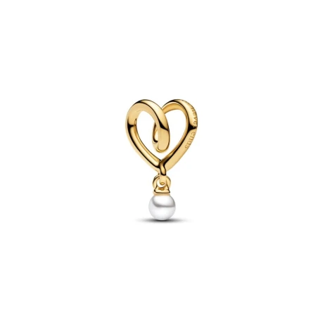 Charm Colgante Pandora Corazón Envuelto y Perla 764138C01