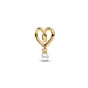 Charm Colgante Pandora Corazón Envuelto y Perla 764138C01