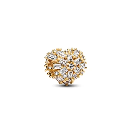 Charm Pandora Corazón Brillante Baño Oro 764240C01