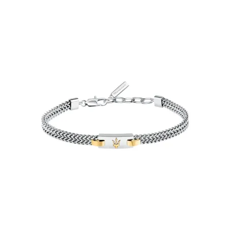 Pulsera Maserati Iconic Plateada y Dorada Hombre JM425AVD103