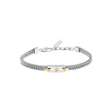 Pulsera Maserati Iconic Plateada y Dorada Hombre JM425AVD103