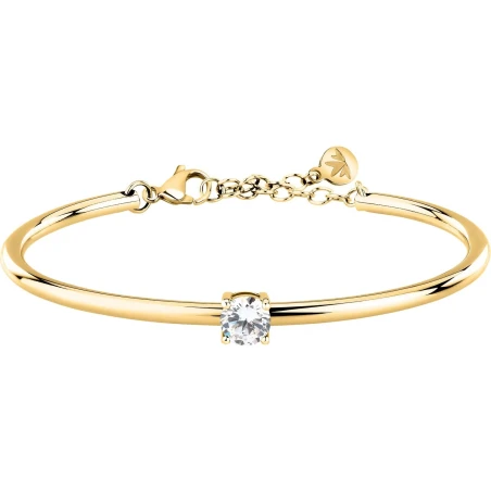 Pulsera Morellato Cerchi Acero Baño Oro y Circonita Blanca Mujer SAKM97