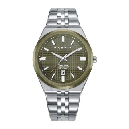 Reloj Viceroy Swiss Made Plateado y Verde Analógico Hombre 45115-67