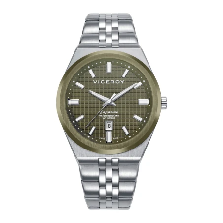 Reloj Viceroy Swiss Made Plateado y Verde Analógico Hombre 45115-67