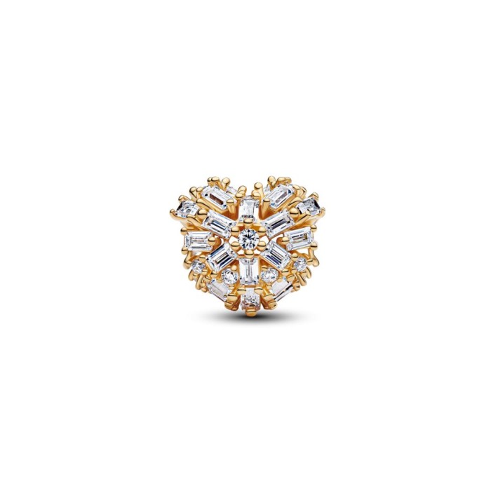 Charm Pandora Corazón Brillante Baño Oro 764240C01