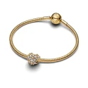 Charm Pandora Corazón Brillante Baño Oro 764240C01