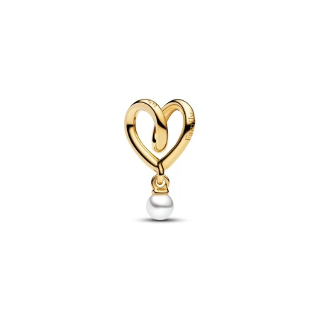 Charm Colgante Pandora Corazón Envuelto y Perla 764138C01