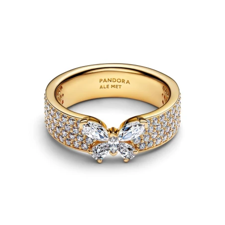 Anillo Pandora Mariposa Ancho Baño Oro 164270C01