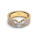 Anillo Pandora Mariposa Ancho Baño Oro 164270C01
