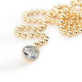 Collar Largo Agatha Paris Be Baño Oro y Cristal...