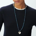 Collar Largo Agatha Paris Be Corazón Baño Plata 02651433-108-TU
