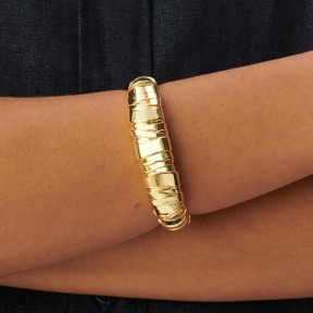 Pulsera Rígida Agatha Paris Be Baño Oro Amarillo... 2