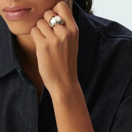 Anillo Agatha Paris Ancho Be Baño Plata 02250204-064-56