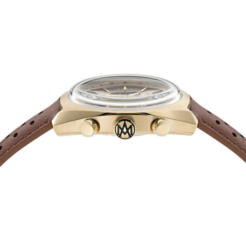 Reloj Aston Martin Timeless Dorado y Marrón Cronógrafo Hombre MTTS2F502