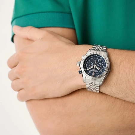 Reloj Aston Martin Fórmula 1 Plateado y Azul Cronógrafo Hombre MTRS1F503