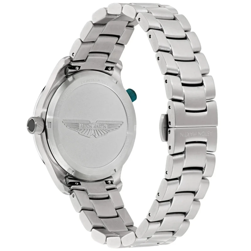 Reloj Aston Martin Plateado y Verde Analógico Hombre MTIZ1F503