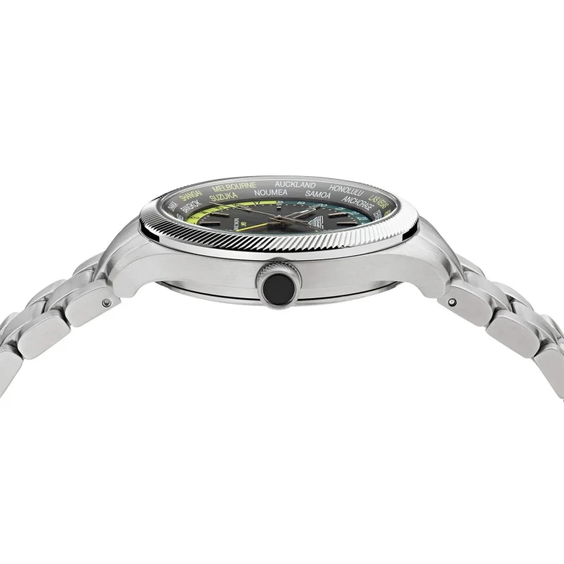 Reloj Aston Martin Plateado y Verde Analógico Hombre MTIZ1F503