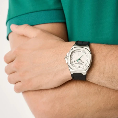 Reloj Aston Martin Plateado y Verde Analógico Hombre MTIG1F502