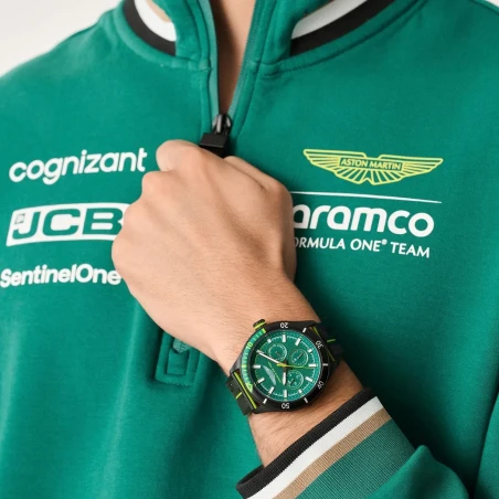 Reloj Aston Martin Fórmula 1 Negro y Verde Multifunción Hombre MTFP1F503