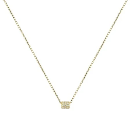 Collar Itemporality Barril Plata Baño Oro y Circonitas Blancas SNL-201-141-UU