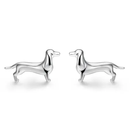Pendientes Itemporality Teckel Plata Baño Rodio SEA-100-450-UU