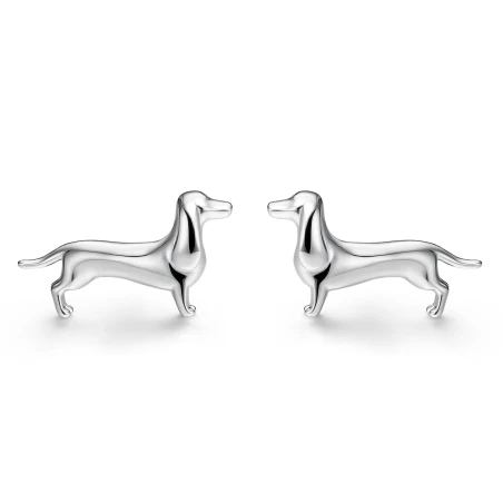 Pendientes Itemporality Teckel Plata Baño Rodio SEA-100-450-UU