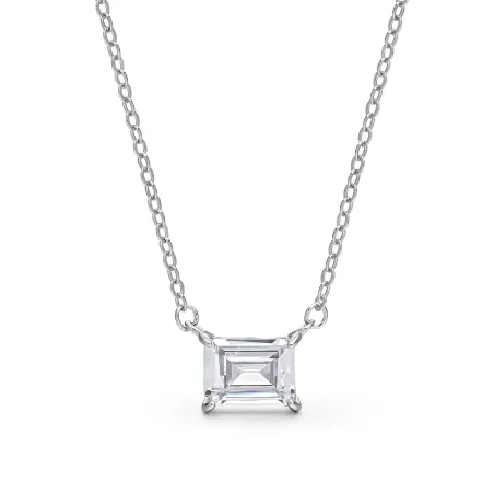 Collar Itemporality Plata Baño Rodio y Circonita Baguette SNL-101-213-UU