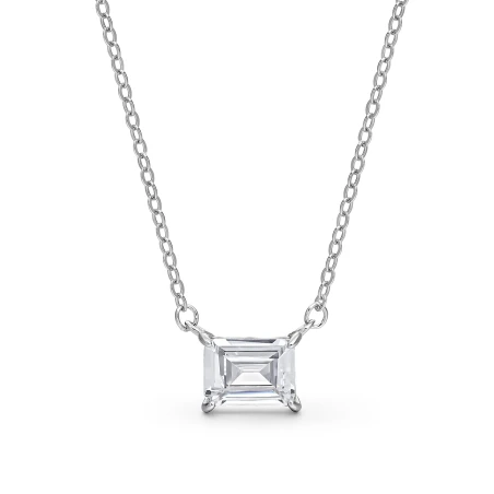 Collar Itemporality Plata Baño Rodio y Circonita Baguette SNL-101-213-UU