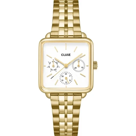 Reloj Cluse La Tétragone Dorado y Blanco Multifunción Mujer CW13804