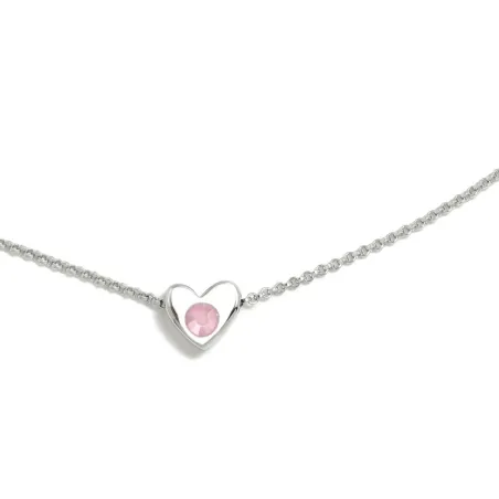 Collar Agatha Ruiz de la Prada Corazón Plata y Circonita Rosa 125GAG