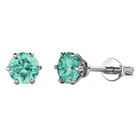 Pendientes Brizzling Moissanite Aquamarina BME005-A