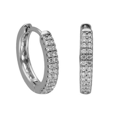 Pendientes Brizzling Moissanite Diamond Aros Plata BME172
