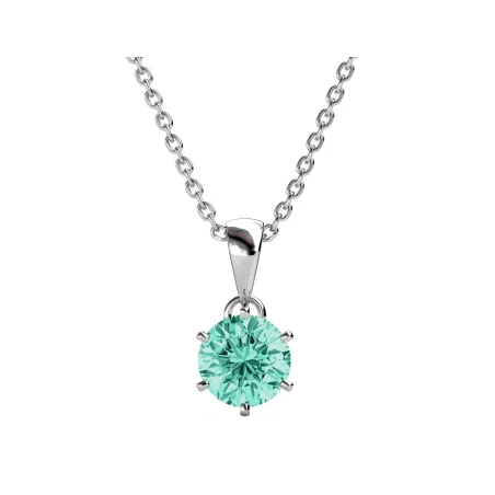 Gargantilla Brizzling Moissanite Colors Plata y Aquamarina BMP005-A