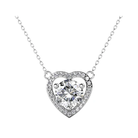 Gargantilla Brizzling Moissanite Diamond Corazón Plata BMP013
