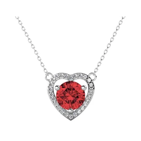 Gargantilla Brizzling Moissanite Diamond Corazón Plata BMP013-R