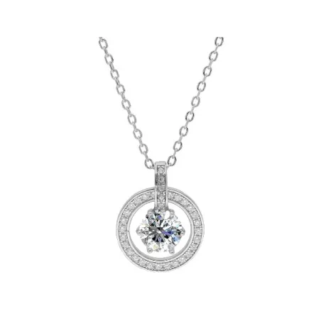Gargantilla Brizzling Moissanite Diamond Plata BMP130