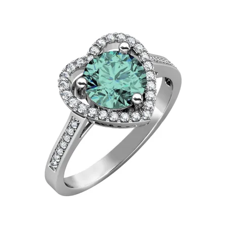 Anillo Brizzling Moissanite Colors Aquamarina Corazón BMR020-B