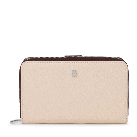 Billetera TOUS New Dubai Marrón y Beige Mediana 2001689801