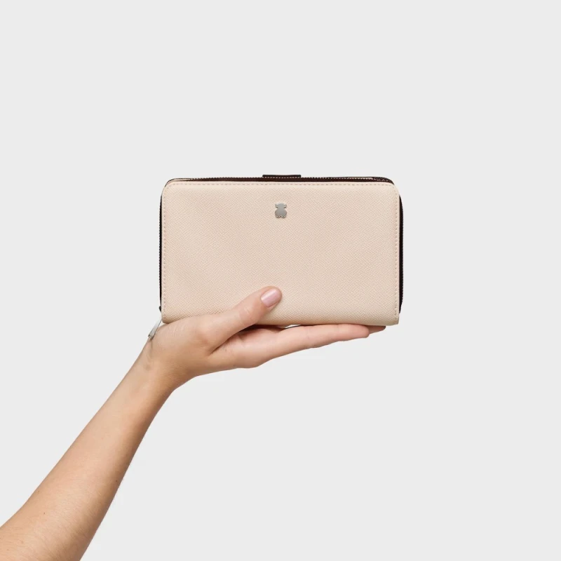 Billetera TOUS New Dubai Marrón y Beige Mediana 2001689801